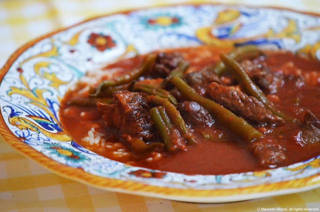 Lebanese Green Bean Stew (yahneh or lubieh)