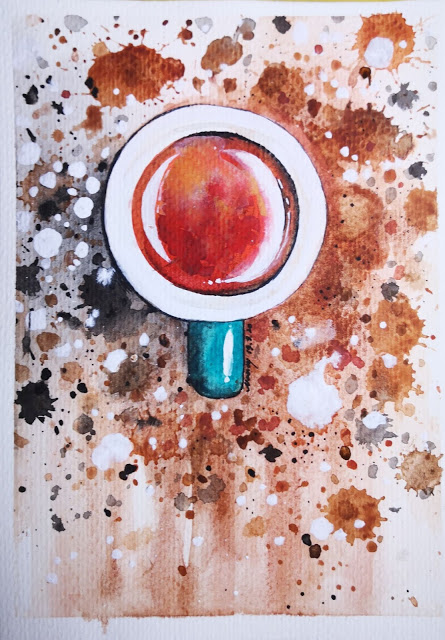 How to draw a cup of coffee with watercolor step by step tutorial