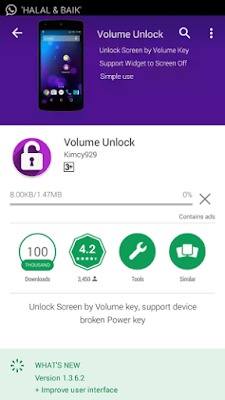 instalasi aplikasi volume unlock