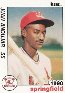 Juan Andujar 1990 Springfield Cardinals card