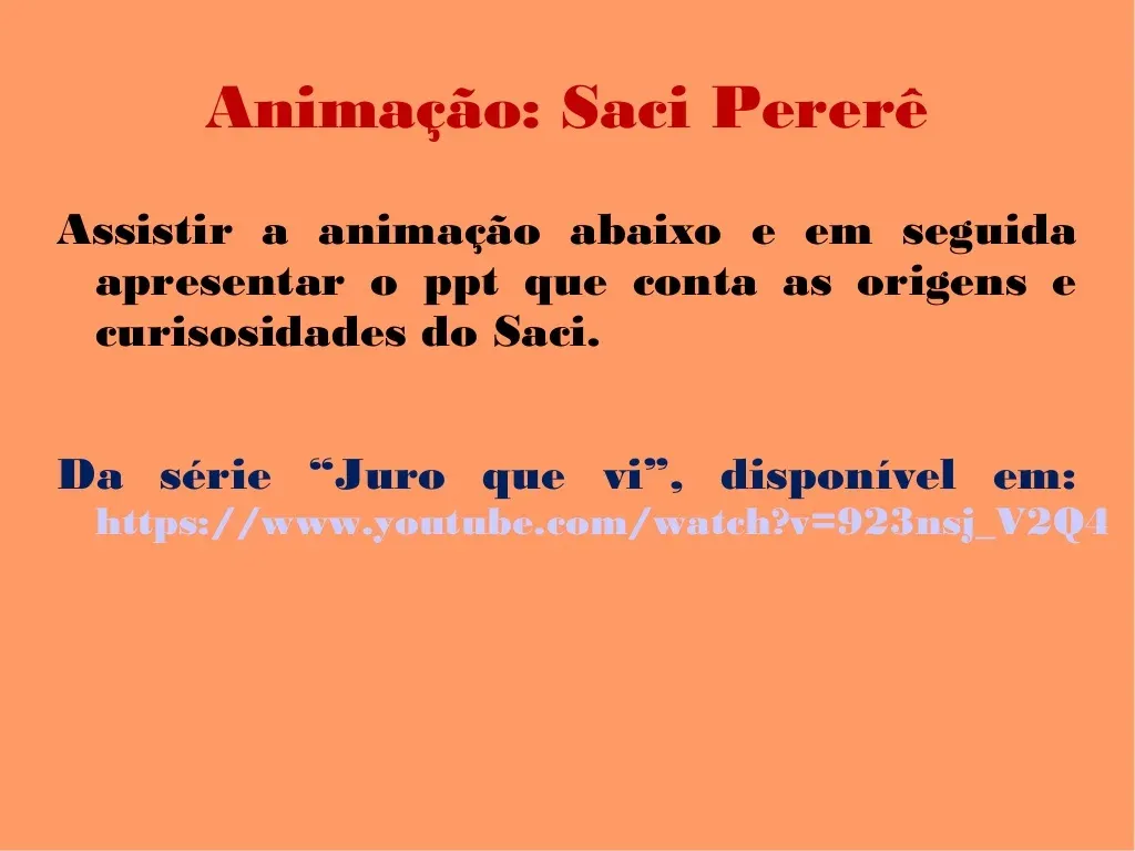 Saci perere animação desenho