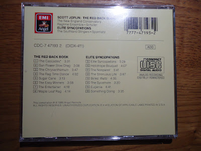 TDLワールドバザールBGM　「SCOTT JOPLIN:THE RED BACK BOOK 」New England Conservatory Ragtime Ensembleら