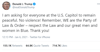 S Protest: Trump condemns 'attack' on Capitol, calls for 'peace and reconciliation' [ VIDEO]