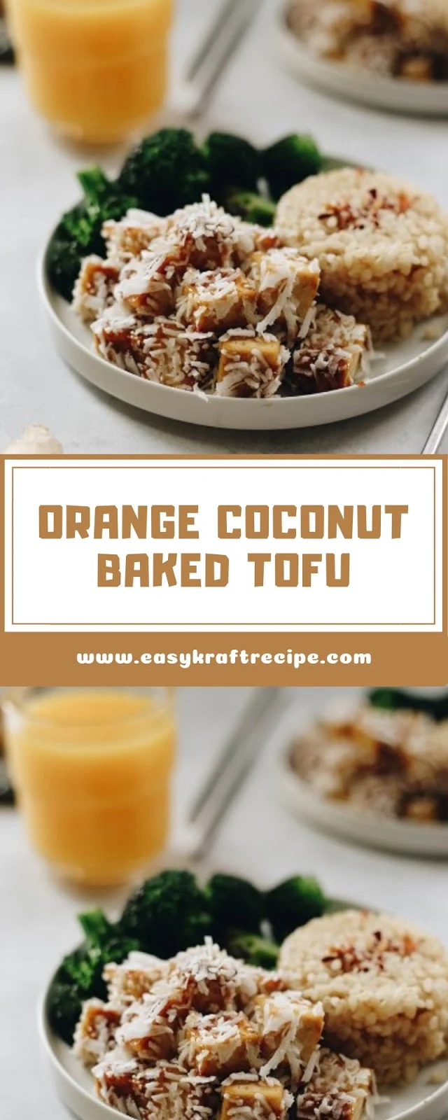 ORANGE COCONUT BAKED TOFU