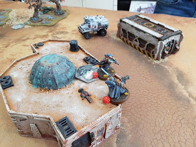 Warhammer 40k battle report - Eternal War - Vital Intelligence - 1500 points - Inquisition and Militarum Tempestus vs Space Wolves