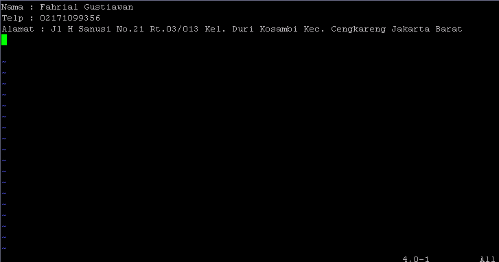 Menggunakan vi editor ~ Berbagi Pengetahuan, Pengalaman 