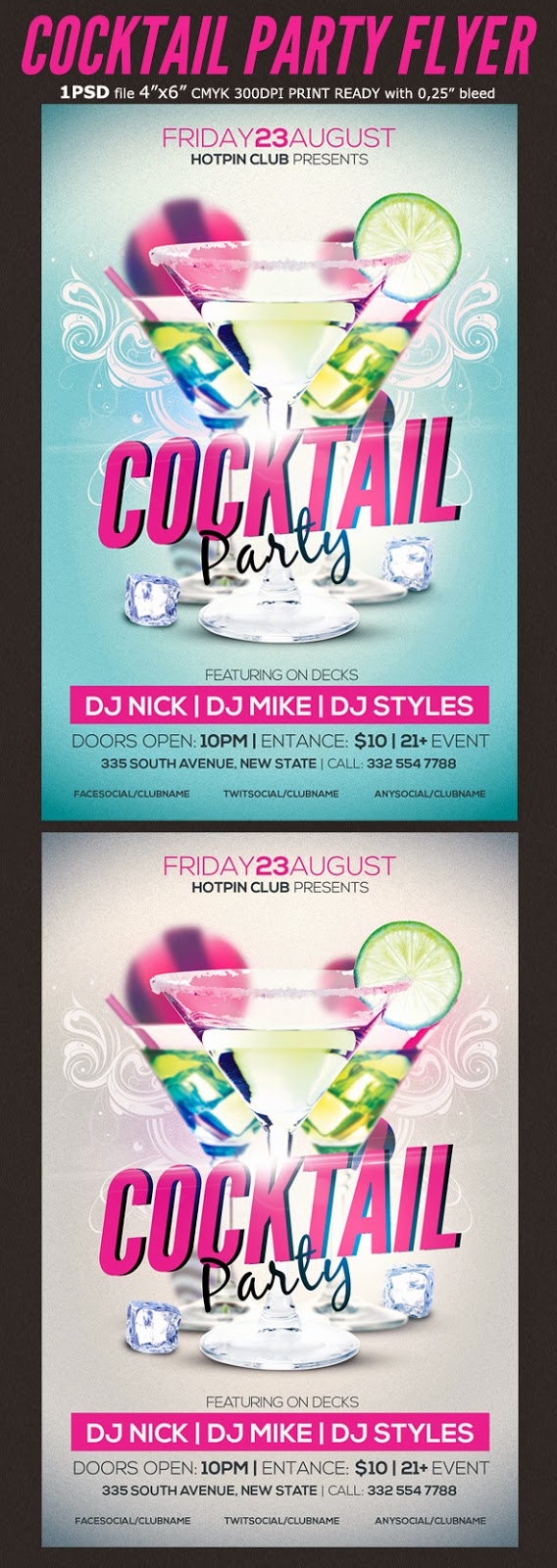  Cocktail Party Flyer Template 2