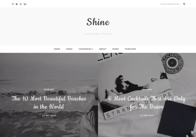 Shine Blogger Template | Free Blogger Template 2021