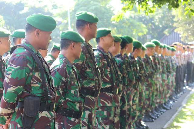 KodimKaranganyar – Apel Gelar Pasukan Kesiapan Pengamanan Pilkades Serentak Gelombang III Kabupaten Karanganyar