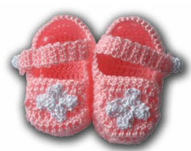 ZAPATOS PATUCOS DE BEBE A CROCHET