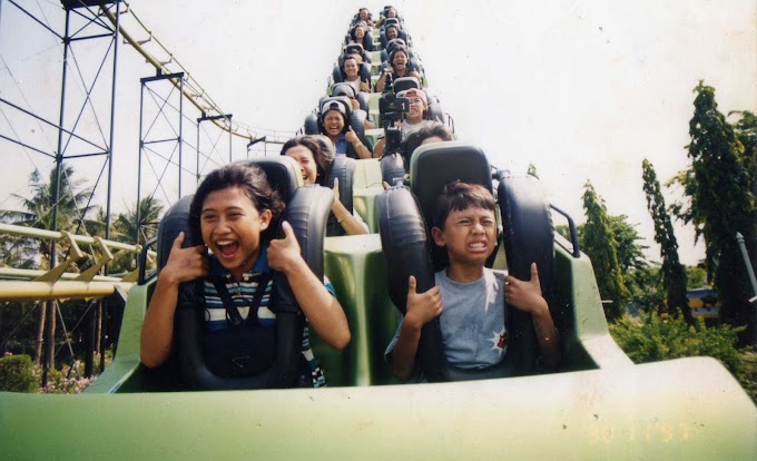 Brother & Sister on Roller Coster