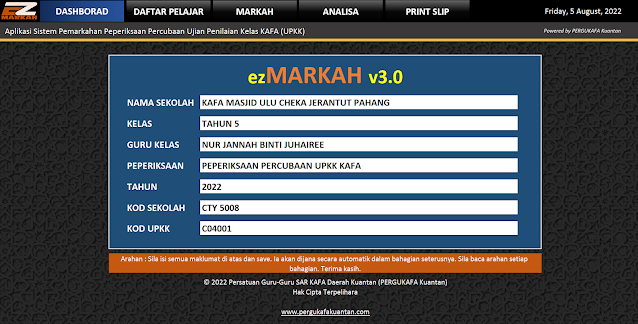 dashboard ezmarkah 3.0