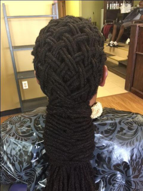 Basket Weave Dreadlock Styles.