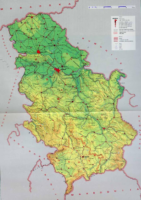 Mapas Geográficos da Sérvia