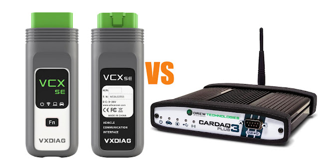 VXDIAG VCX SE J2534 vs CarDaq Plus 3