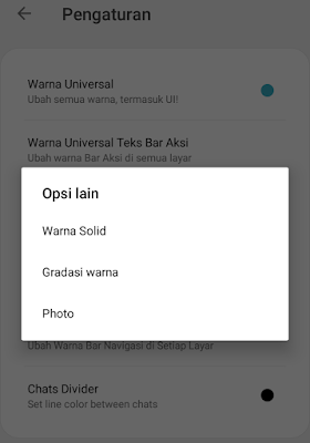 cara mengganti background yowhatsapp