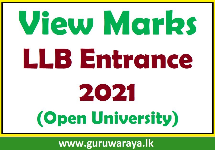 LLB Entrance Exam Marks 2022 (OUSL)