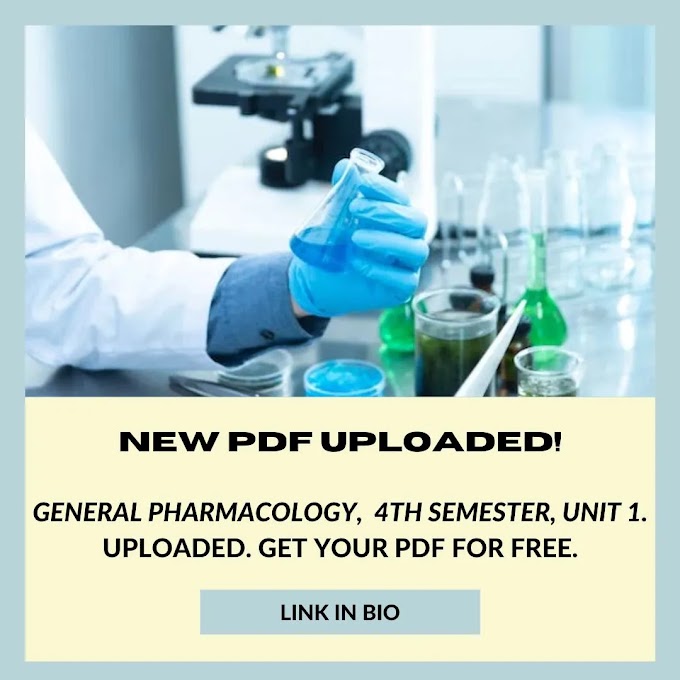 General Pharmacology,  4th Semester, Free PDF Download 