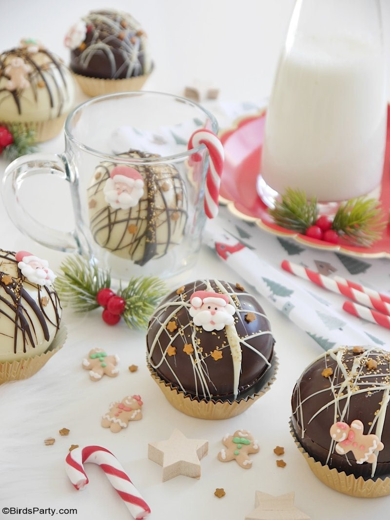 Bombes de Chocolat Chaud pour Noël - facile et peu coûteux à faire à la maison, la recette de mes bombes au chocolat chaud fait fureur cet hiver !