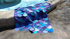 Hydra mermaid scales quilt pattern by Slice of Pi Quilts