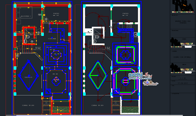 Housing familiar in AutoCAD 