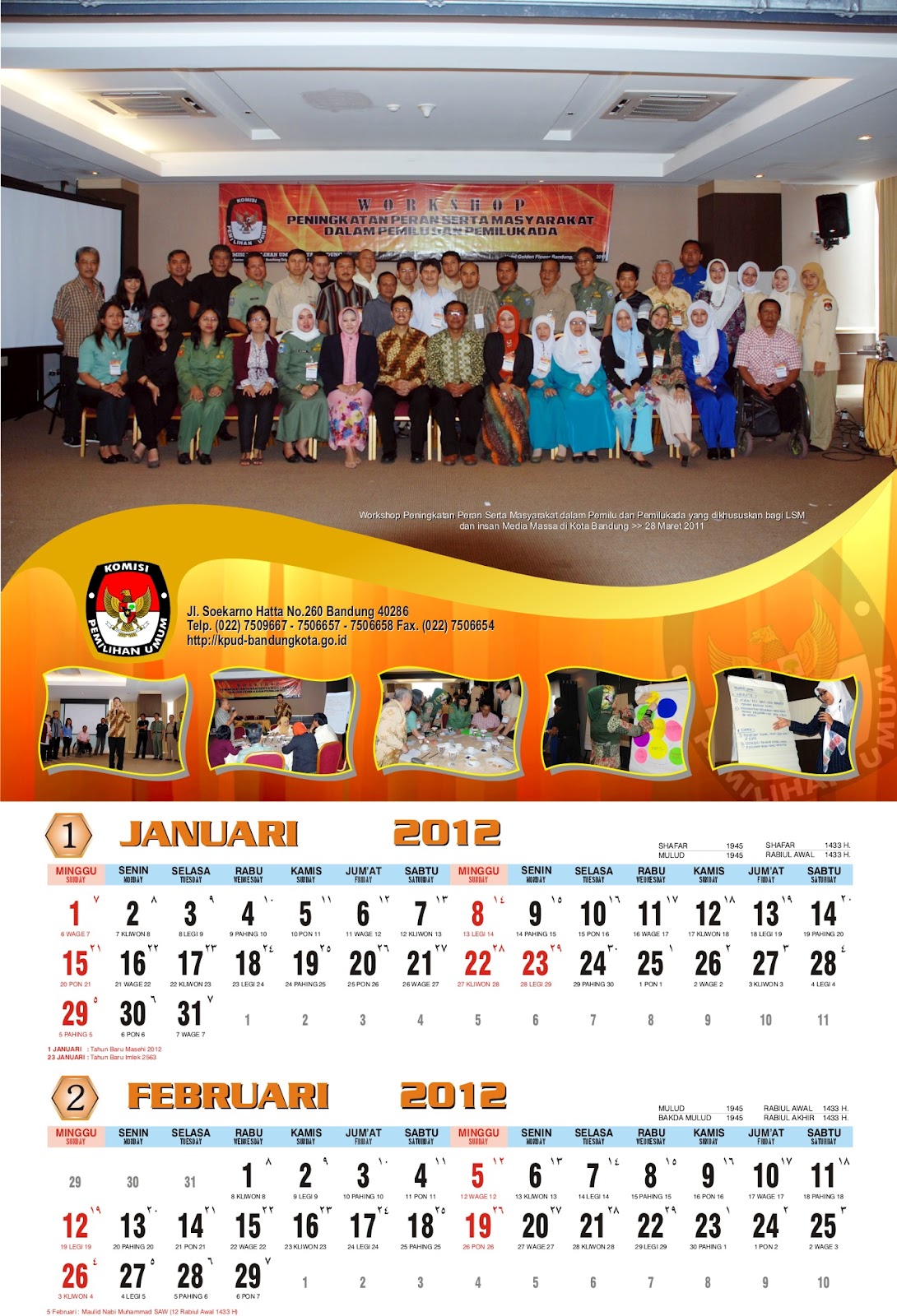 Pengadaan Kalender Agenda dan Plakat Di KPU Kota Bandung 