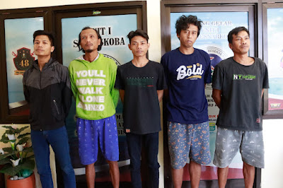 Polisi Ringkus 5 Komplotan Pengedar sabu di Jombang