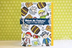 Sunny Studio Stamps: Pirate Pals Boy Birthday Card by Eloise Blue