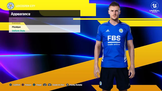 Leicester City 22-23 Training Kits For eFootball PES 2021