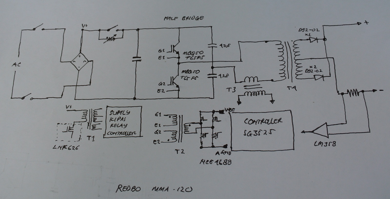 TJERET FILE Skema Dasar Mesin Las Inverter Redbo MMA 120