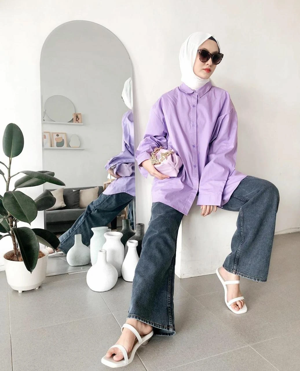 Tampil Lebih Standout Dengan Outfit Ungu Lilac Simak - Warna jilbab yang cocok untuk baju ungu pastel