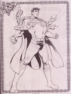 A Superman pin-up from Superman Jumbo Coloring And Activity Book