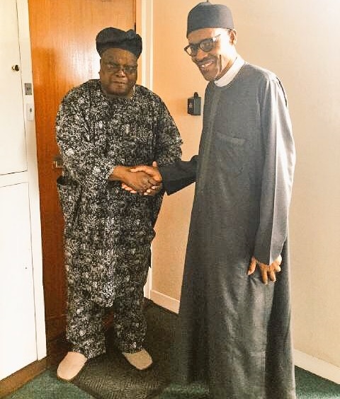 Amid Controversies, Buhari and Tinubu Spotted Exchanging Banters in London (Photos)