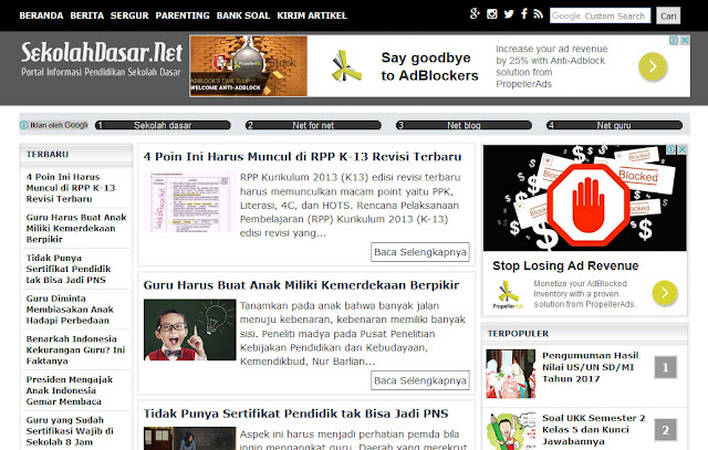 SekolahDasar atau Sekolahdasar.Net Situs Informasi Pendidikan