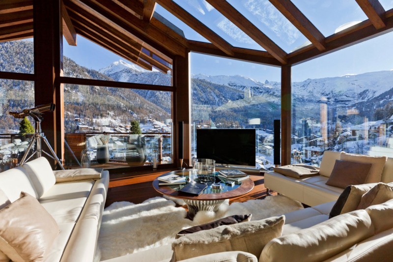  Star Luxury Mountain Home With An Amazing Interiors In Swiss Alps