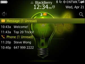 Tema BlackBerry 9220 - Butterfly Neon