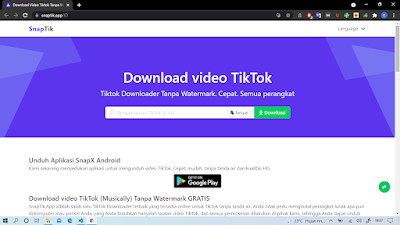 Cara mengunduh video TikTok web