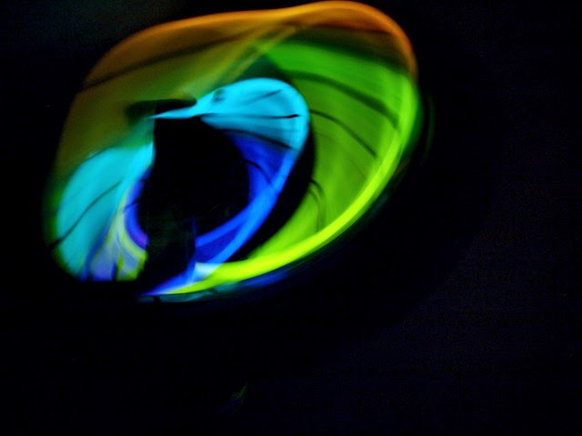Easy glow stick play with kids- fun outdoor art activity!