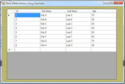 load datatable data to datagridview using c#