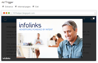 in-screen ads for blogger