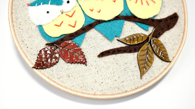 How to Color Chipboard Leaves with Distress Markers and Glaze