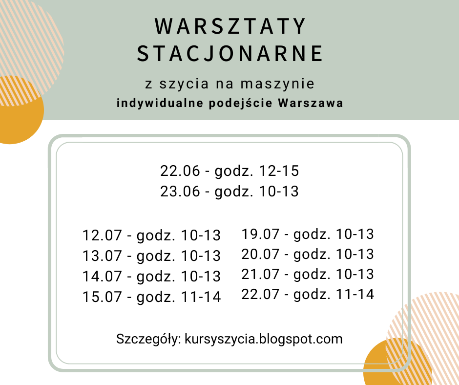 Warsztaty szycia Warszawa