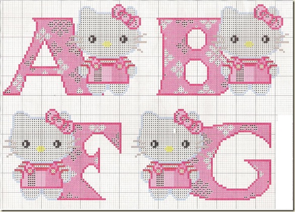 Ponto-Cruz-Abecedário-Hello-Kitty-A-B-F-G