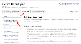 Tampilan Blog Dengan Feedburner