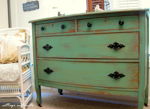 cottage instincts: How I Paint and Distress a Dresser: In a ...