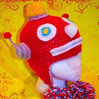 PATRON GRATIS GORRO ROBOT DE CROCHET 13025