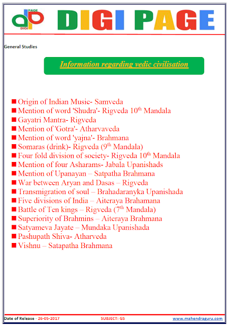  DP | VEDIC CIVILISATION  | 27 - MAY - 17 | 
