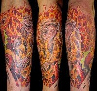 Flame Tattoo Design Gallery