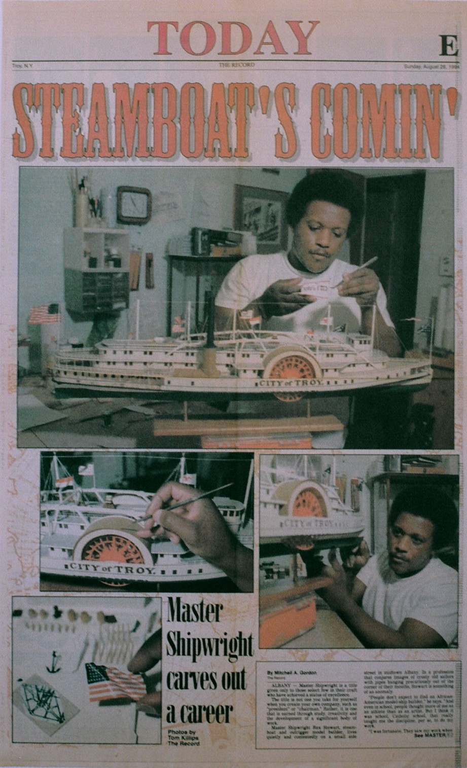 Hudson River Model Steamboats: Building The Model -Nightboat CITY OF 
