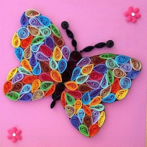 beautiful quilled butterflies